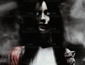 恐怖的女鬼Blend模型