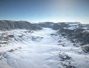 宽阔的雪山场景Blend项目源文件