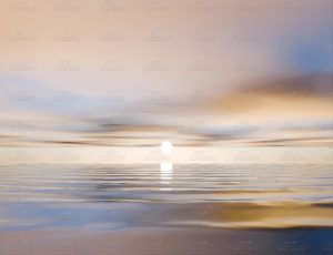 日落多云的海洋Blend项目源文件