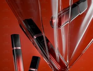 红色化妆品样机场景Blend项目源文件