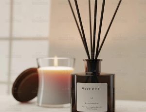 蜡烛和沉香木场景Blend项目源文件