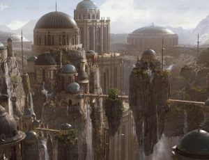 奇幻概念山城城堡群场景Blend项目源文件