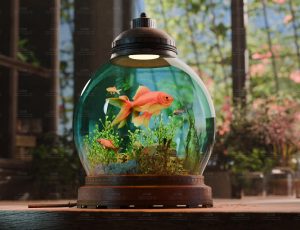 魔法鱼缸球场景Blend工程源文件