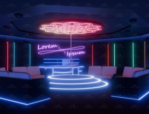 夜晚酒吧KTVBlend工程源文件