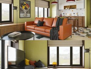 简约风格的小客厅场景Blend工程源文件