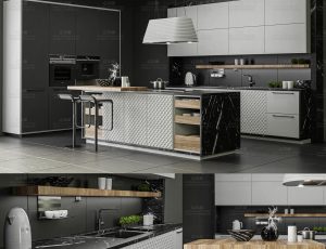 现代厨房场景Blend工程源文件