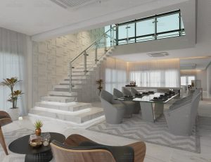 现代客厅复式场景Blend工程源文件