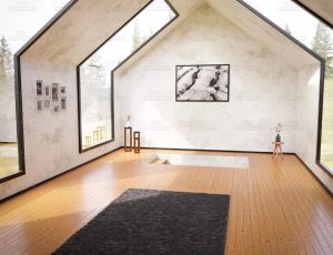 带天窗的现代房间Blend工程源文件