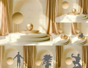 圆形展台Blend工程源文件