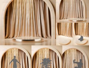 窗帘展台Blend工程源文件