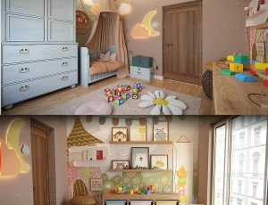 卧室孩子房间Blend工程源文件