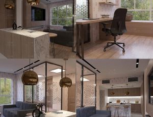 公寓客厅卧室场景Blend工程源文件