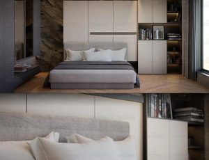 普通精装修卧室场景Blend工程源文件