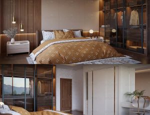 舒服的精装修卧室场景Blend工程源文件