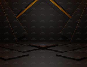 黑橙布景场景Blend工程源文件