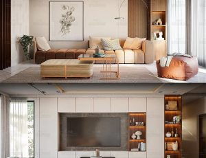 精装修大客厅场景Blend工程源文件