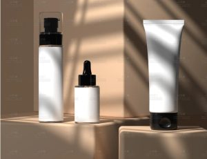 米色主​​题护肤套装场景Blend工程源文件