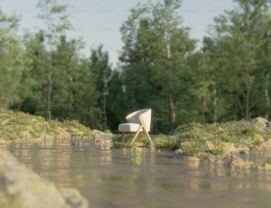 清晨河边小座椅Blender工程源文件