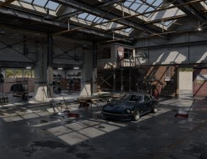 大型汽车维修厂Blend工程源文件