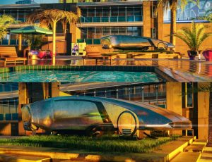 赛博朋克游泳池Blend工程源文件