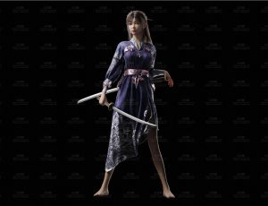 中国女武侠剑客Blend模型
