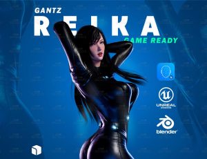 R2 Studio高精度杀戮都市下平玲花Blend模型