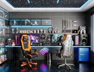 游戏电竞主播电脑房Blend工程源文件