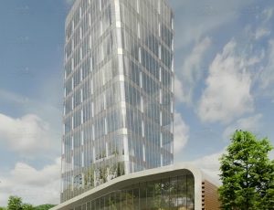 现代敞亮的办公大楼场景Blend工程源文件