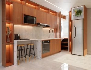 暖色风格现代厨房Blend工程源文件