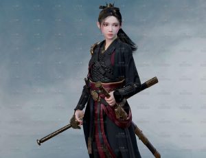 UE5素材—中国剑客武侠少女