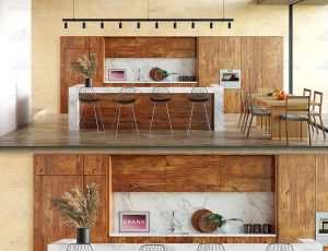 欧式厨房膳厅Blend工程源文件