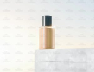 白色展台上的化妆品瓶Blend工程源文件