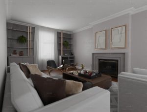 现代客厅渲染场景Blend工程源文件