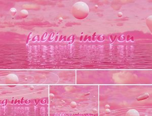 电商粉色甜蜜视觉动画场景Blend工程源文件