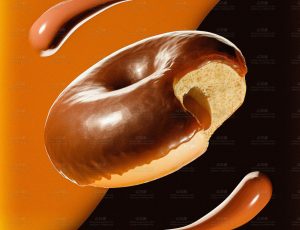 甜甜圈食物可视化场景Blend工程源文件