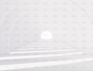 空的圆形白色隧道Blend工程源文件