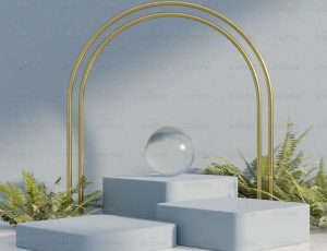 优雅的室内拱门与柔和的灯光场景Blend工程源文件