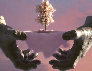 创意漂浮岛屿Blend工程源文件