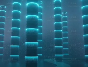 未来派圆柱喷泉建筑城市走道Blend工程源文件