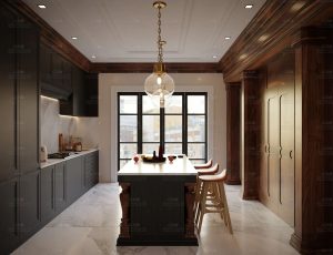 简单装饰风格厨房Blend工程源文件