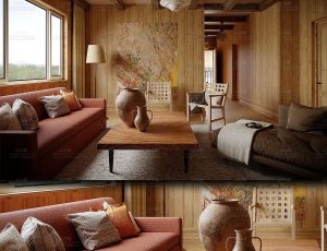 热带室内设计客厅Blend工程源文件