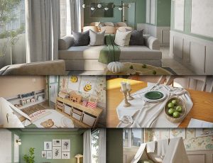 室内设计套房场景Blend工程源文件