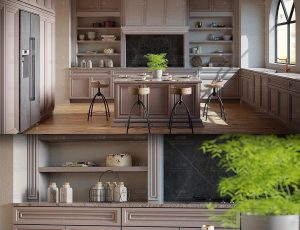 北欧装饰风格厨房场景Blend工程源文件