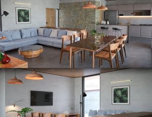 大理石风格装修客厅场景Blend工程源文件