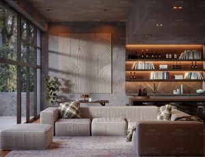 明星别墅客厅Blend工程源文件