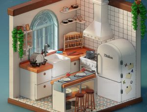 low poly低多边形卡通场景130-Blender工程源文件