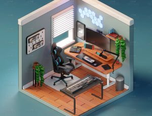 low poly低多边形卡通场景131-Blender工程源文件