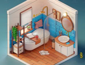 low poly低多边形卡通场景134-Blender工程源文件