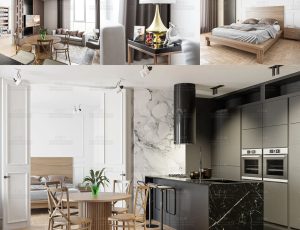 干净的大套房场景Blend工程源文件