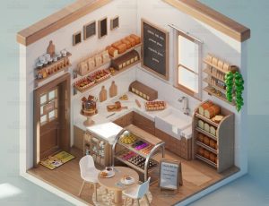 low poly低多边形卡通场景137-Blender工程源文件Blend工程源文件